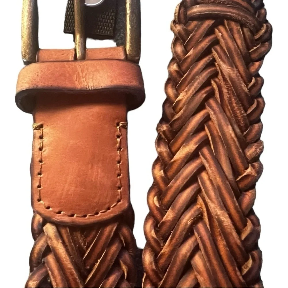 American Eagle‎ Outfitters Men Brown Braided Belt SZ 40 NEW